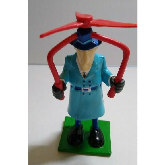 Inspector Gadget Whirlybird Toy Figure Cake Topper Plastic Flexible 1992 NOS - Picture 9 of 12
